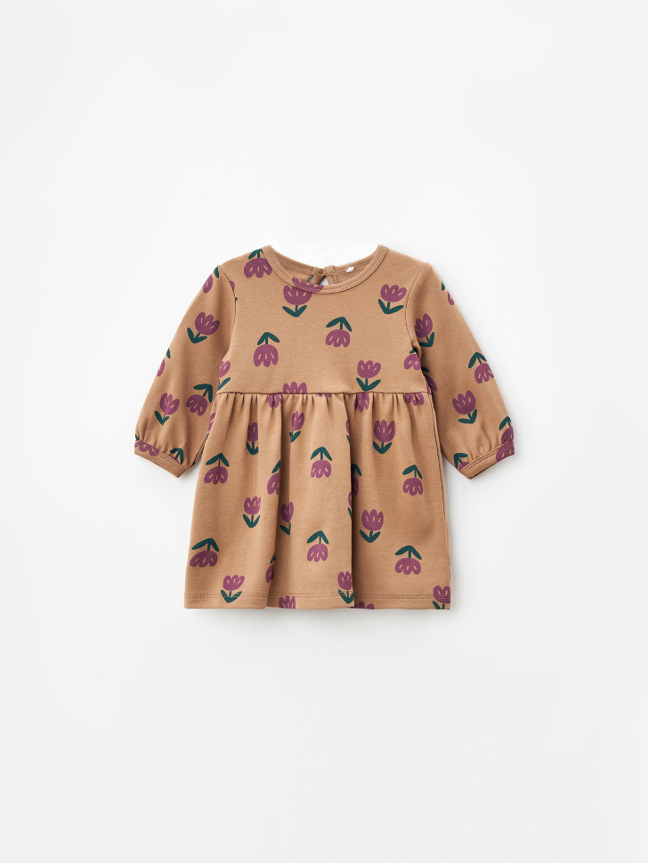 Трикотажное платье с принтом для малышей трикотажное платье с принтом для малышей
