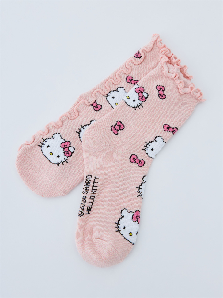 Набор из 2 пар носков с принтом Hello Kitty для девочек кигуруми комбинезон hello kitty