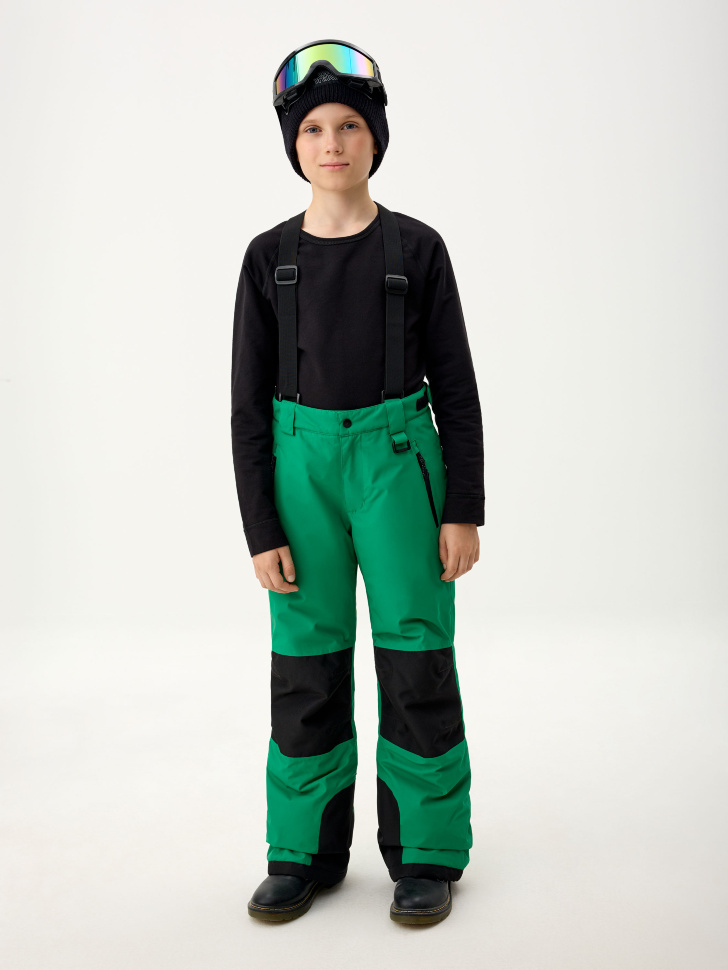 Горнолыжные брюки из технологичной мембраны детские утепленные брюки из технологичной мембраны для мальчиков