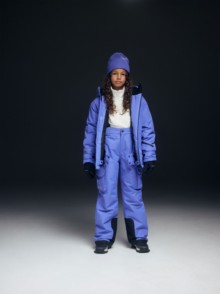 Горнолыжная куртка из технологичной мембраны с лямками для девочек горнолыжная куртка из технологичной мембраны с лямками для девочек