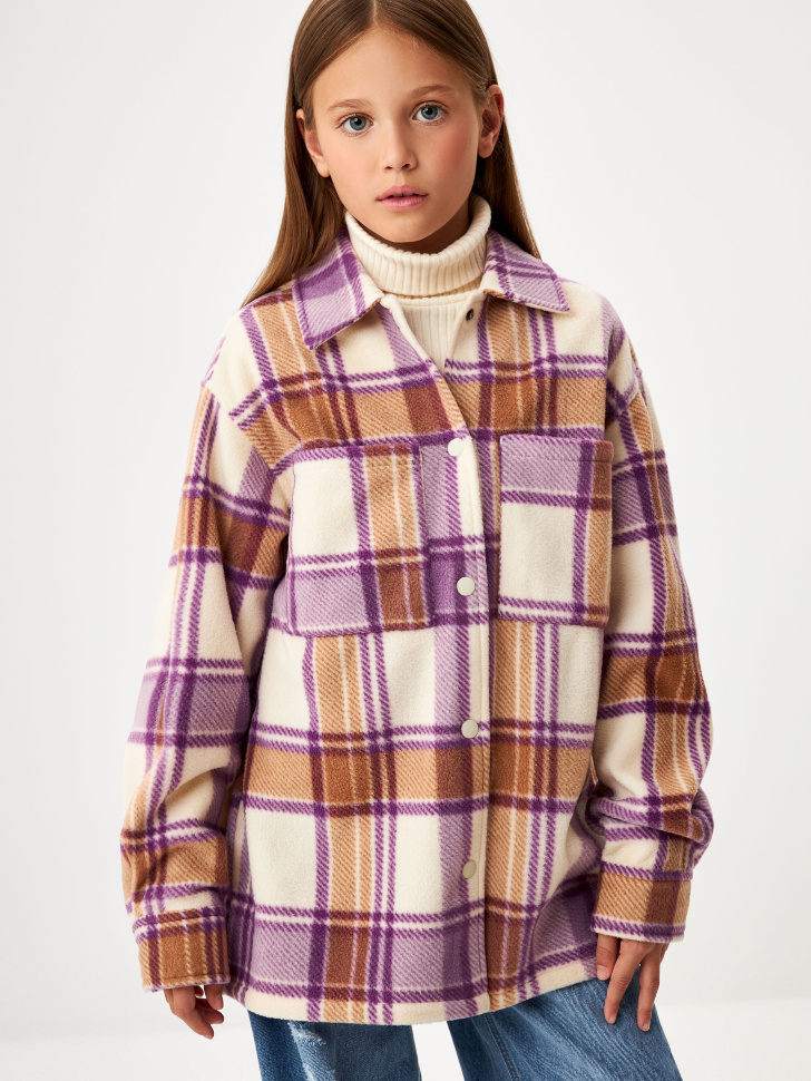 Утепленная рубашка в клетку из коллекции Kamchatka для девочек marmar copenhagen рубашка в клетку totoro llama check