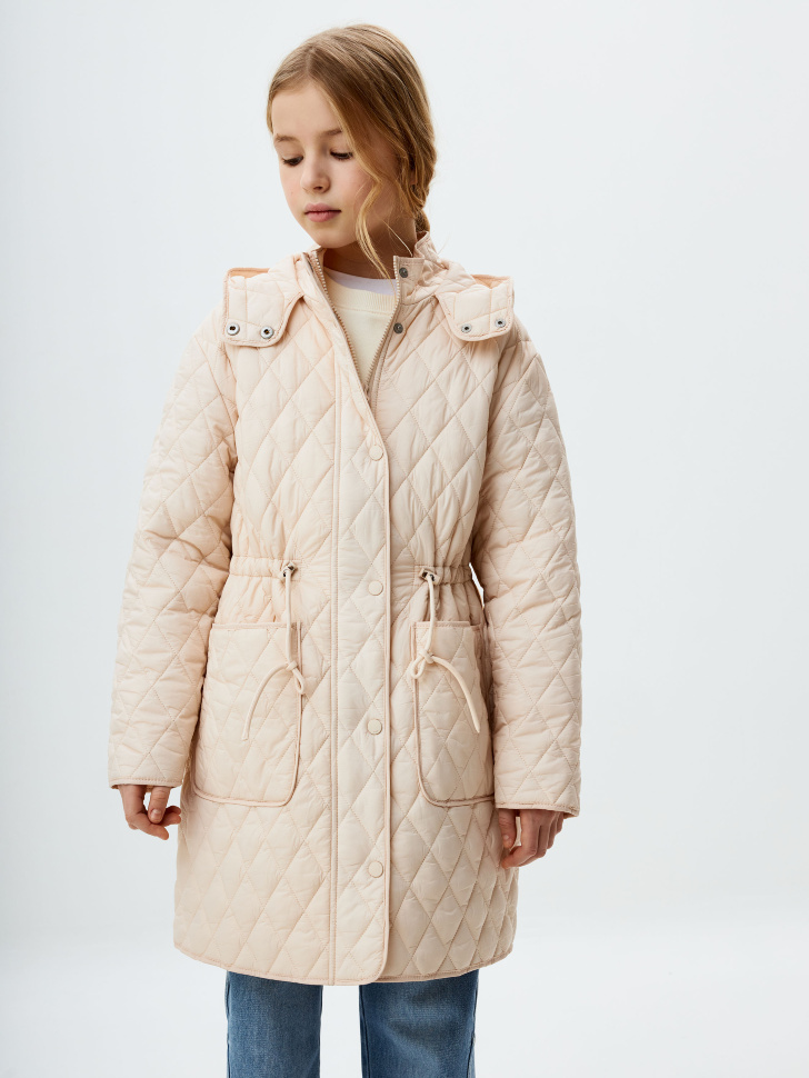 Стеганое пальто для девочек дутое стеганое пальто оверсайз