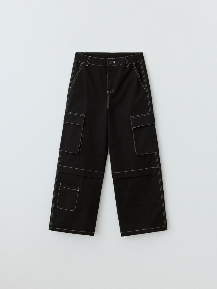 Широкие брюки карго для мальчиков широкие брюки с карманами