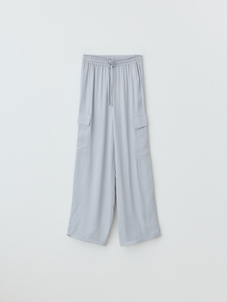 Широкие брюки-карго для девочек широкие брюки с карманами