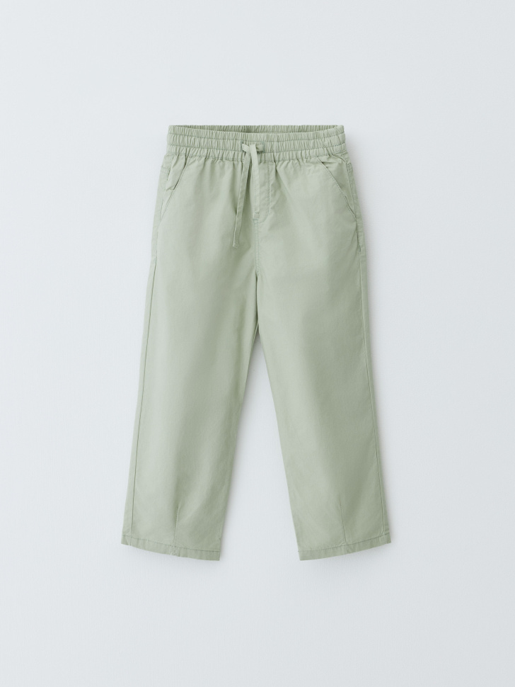 Хлопковые брюки для девочек хлопковые брюки slouchy из коллаборации sela х ботанический сад