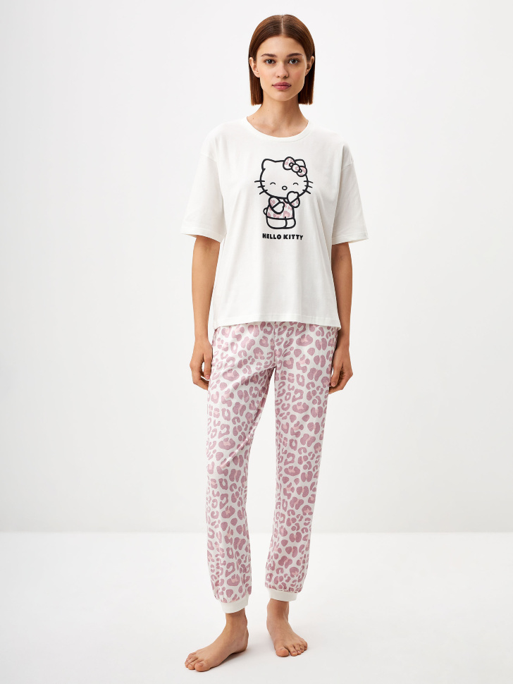 Трикотажная пижама с принтом Hello Kitty