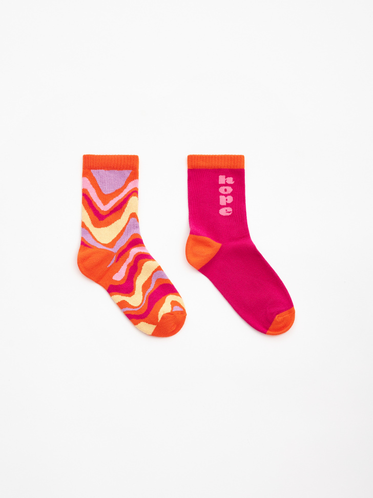 Набор из 2 пар носков для девочек (принт, 20-22) sela 4680168797521 - фото 1