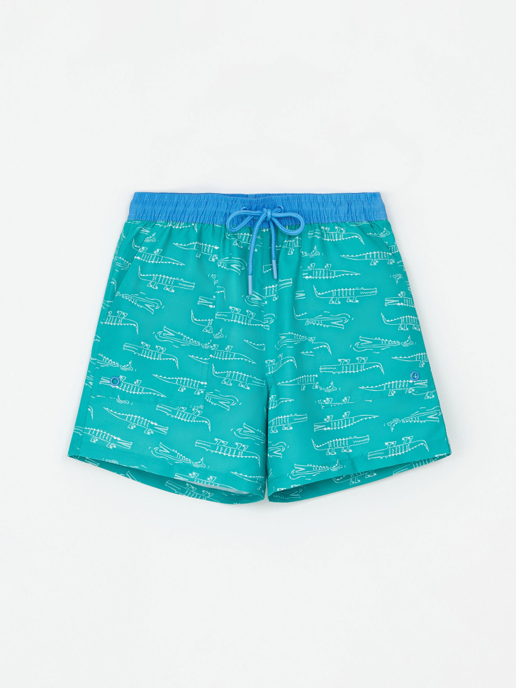 Пляжные шорты с принтом для мальчиков (принт, 158-164) sela 4680168228247 - фото 1