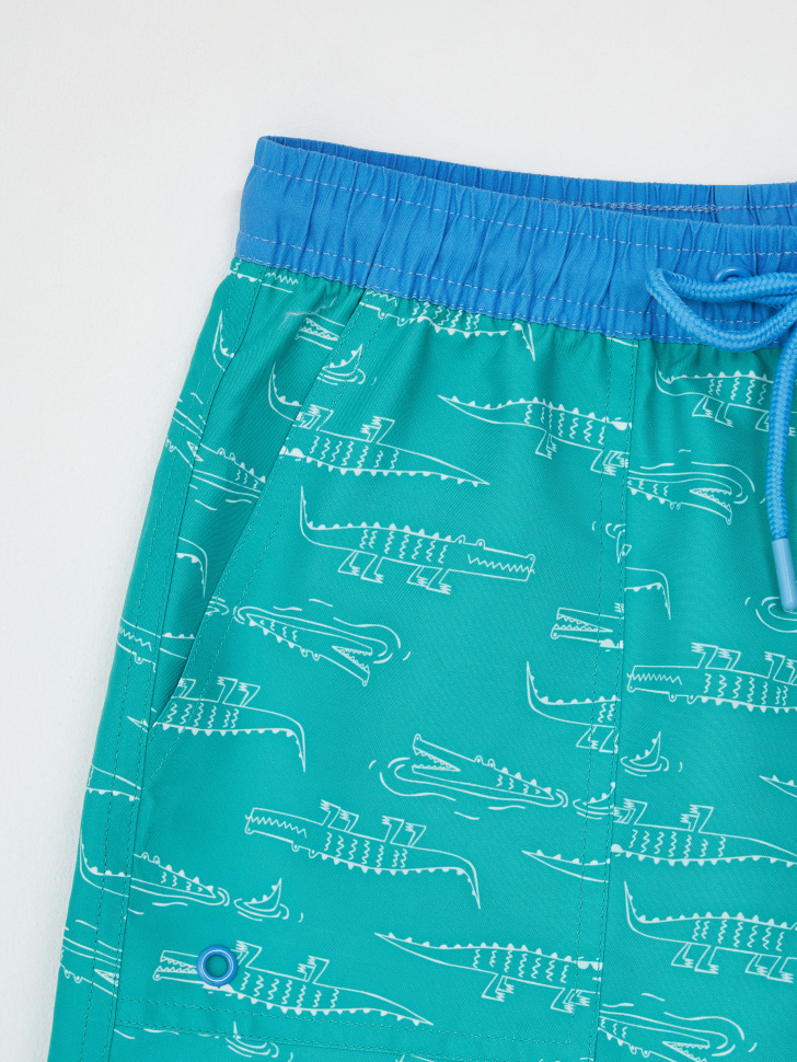 Пляжные шорты с принтом для мальчиков (принт, 158-164) sela 4680168228247 - фото 2