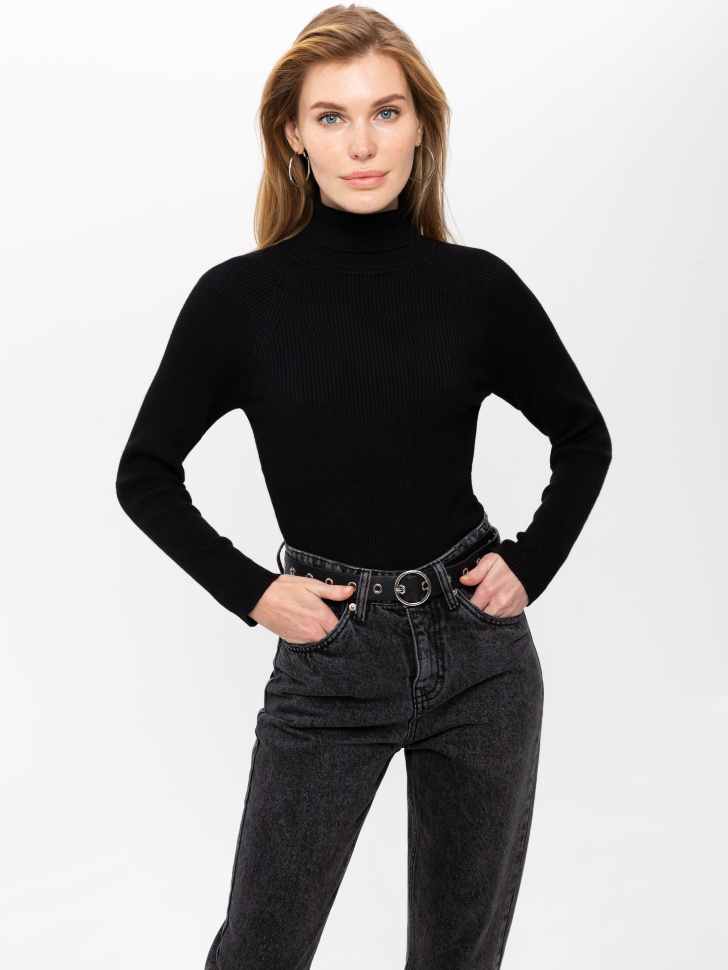 свитер женский (черный, XL) sela 4603375049542 - фото 2