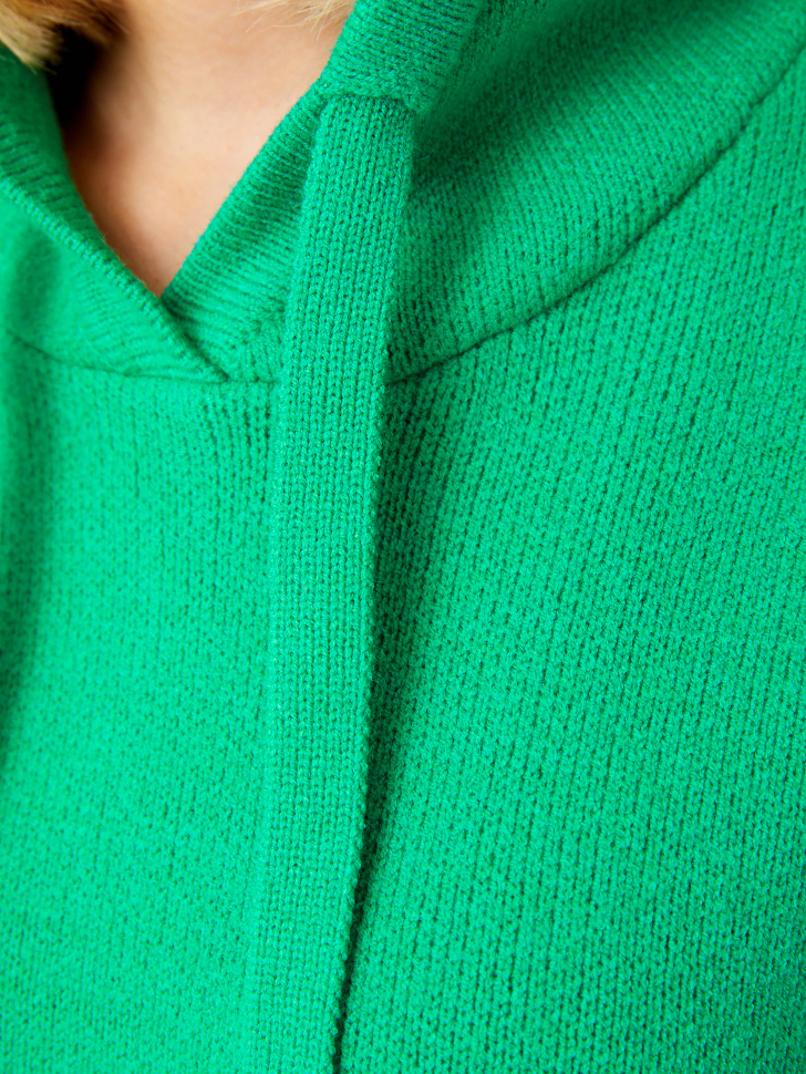 Вязаное худи (зеленый, S) sela 4680129227517 - фото 4