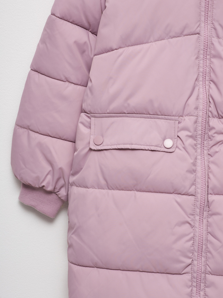 пальто для девочек (розовый, 140) sela 4680129603298 - фото 3
