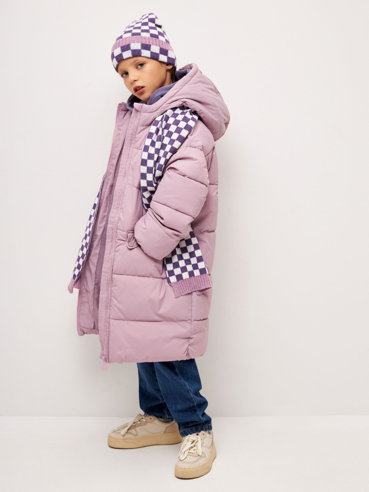 пальто для девочек (розовый, 140) sela 4680129603298 - фото 6