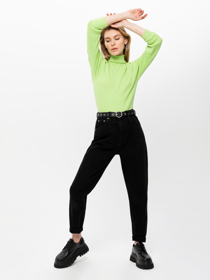 свитер женский (зеленый, M) sela 4603375049627 - фото 1