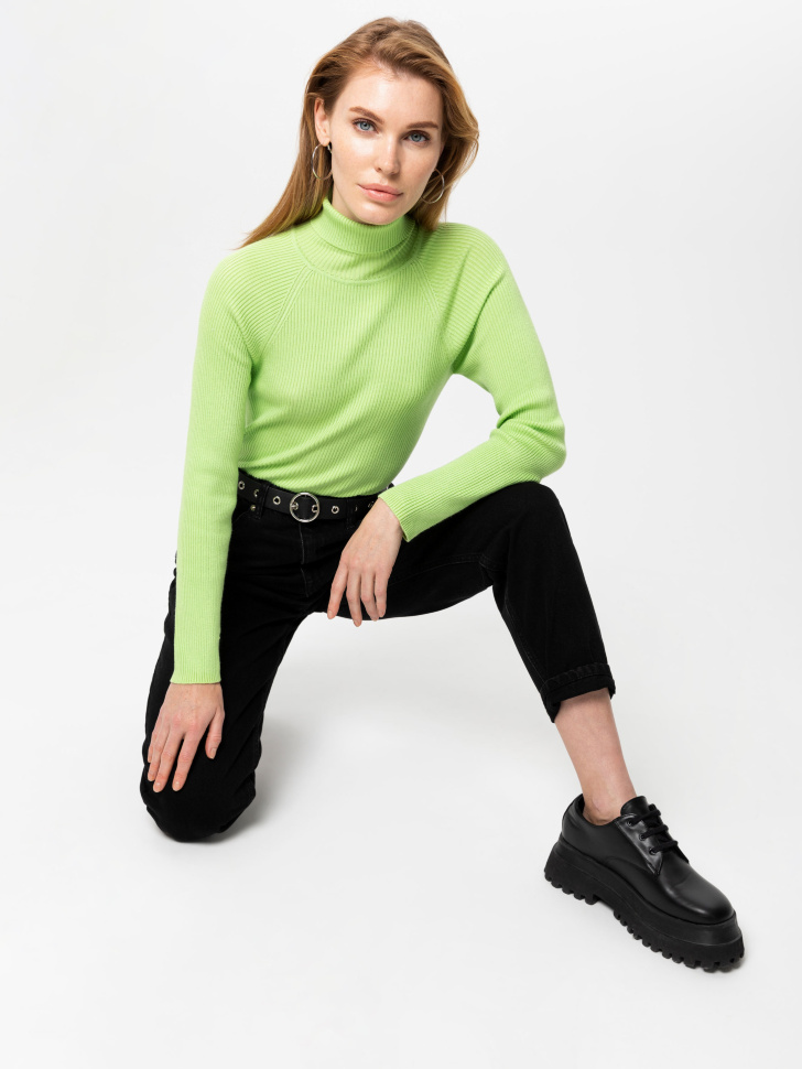 свитер женский (зеленый, S) sela 4603375049610 - фото 6