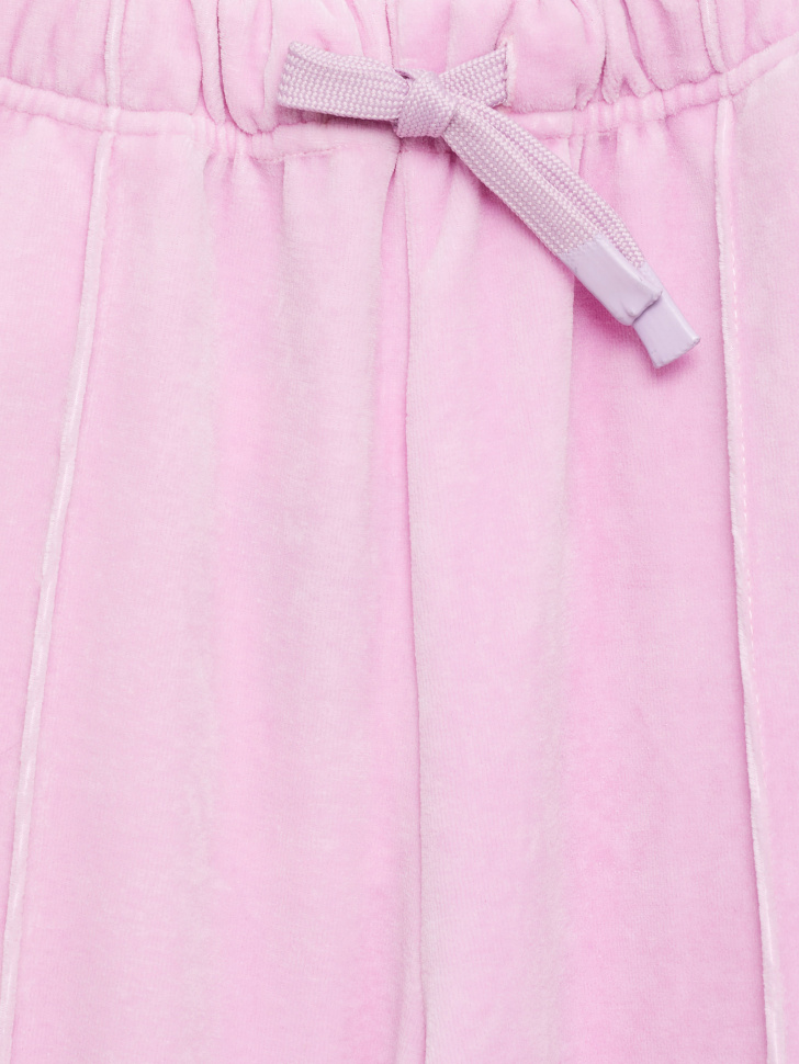 Велюровые джоггеры для девочек (розовый, 128) sela 4680129602673 - фото 2