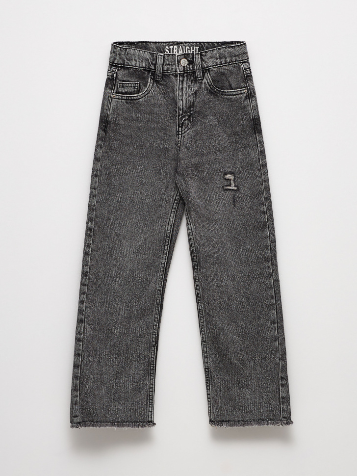 брюки джинсовые для девочек (серый, 140) sela 4680168044557 - фото 2
