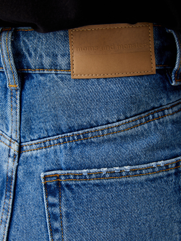 Широкие джинсы с защипами (синий, L) sela 4640078616718 - фото 5