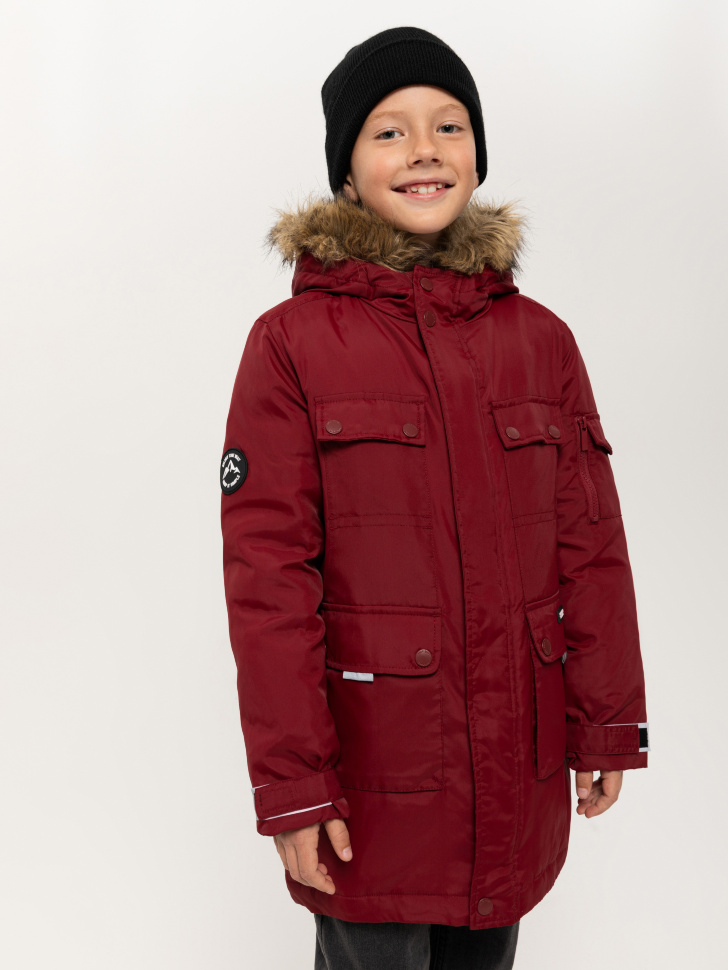 куртка для мальчиков (бордовый, 152/ 12-13 YEARS) sela 4640078079605 - фото 3