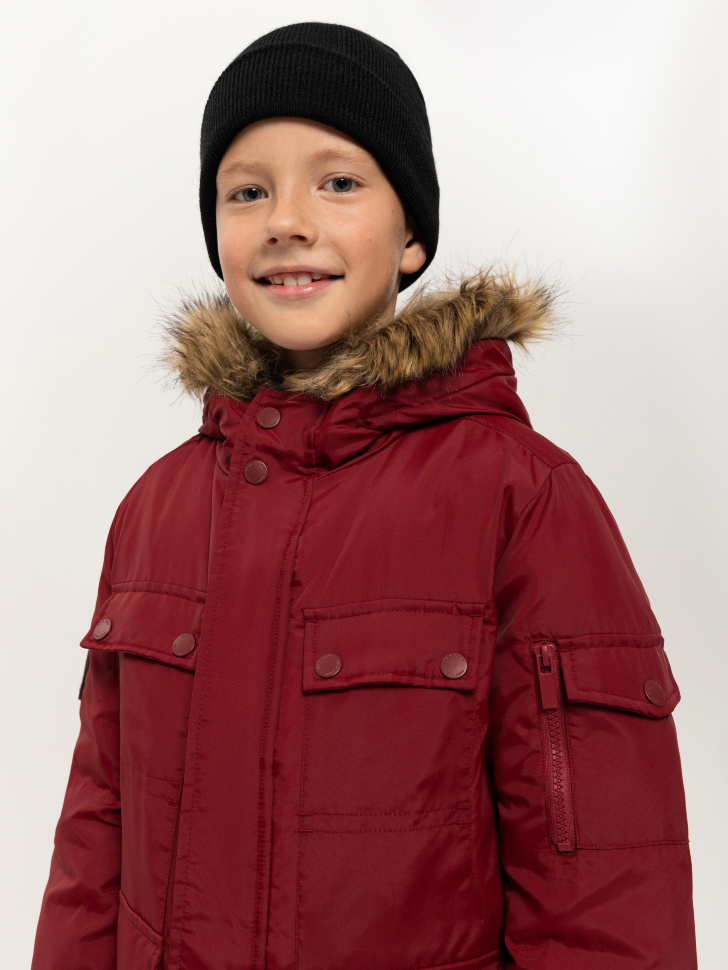 куртка для мальчиков (бордовый, 152/ 12-13 YEARS) sela 4640078079605 - фото 5
