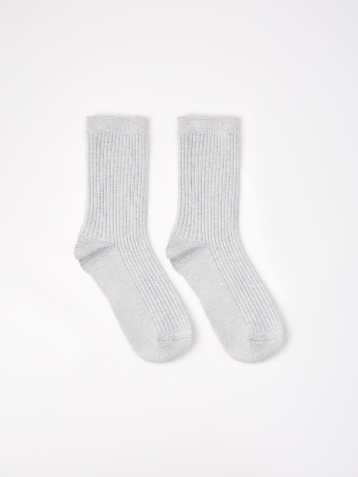 Высокие вязаные носки - фото 1