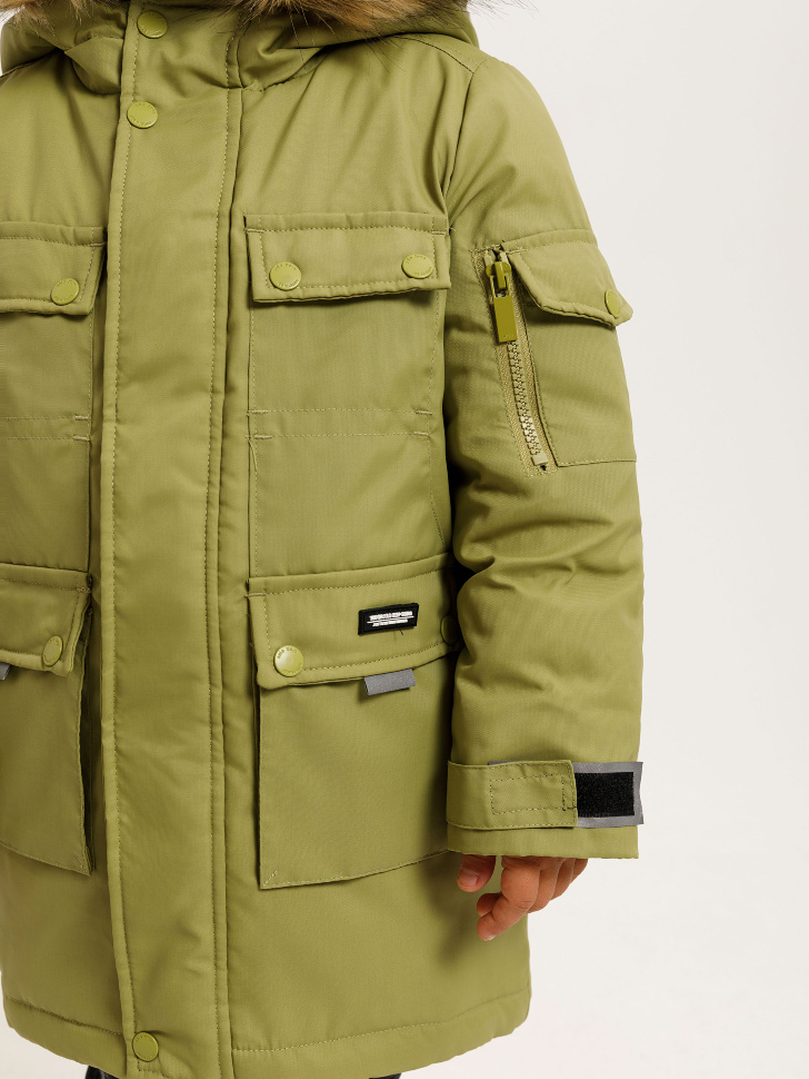 куртка для мальчиков (зеленый, 104) sela 4640078091478 - фото 3
