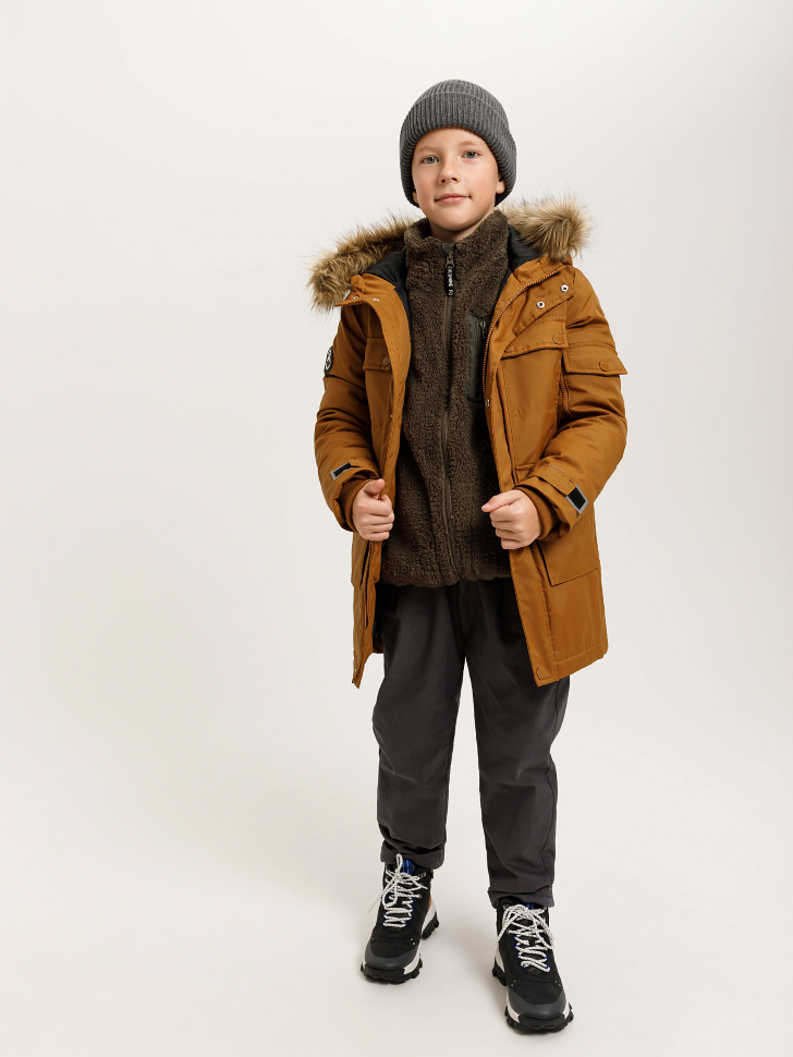 куртка для мальчиков (коричневый, 122/ 7-8 YEARS) sela 4640078091591 - фото 1