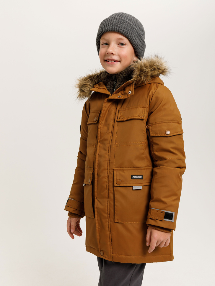 куртка для мальчиков (коричневый, 122/ 7-8 YEARS) sela 4640078091591 - фото 2
