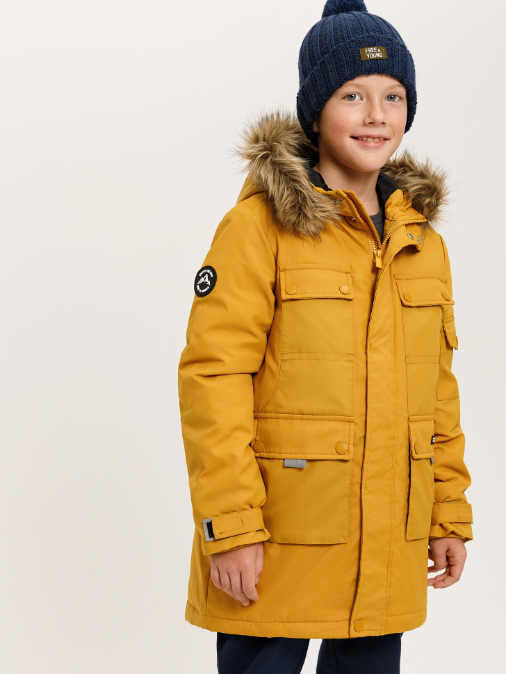 куртка для мальчиков (желтый, 128/ 8-9 YEARS) sela 4640078091669 - фото 1