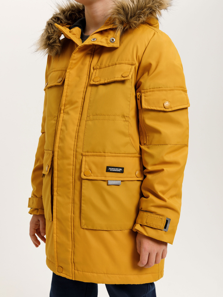 куртка для мальчиков (желтый, 128/ 8-9 YEARS) sela 4640078091669 - фото 3