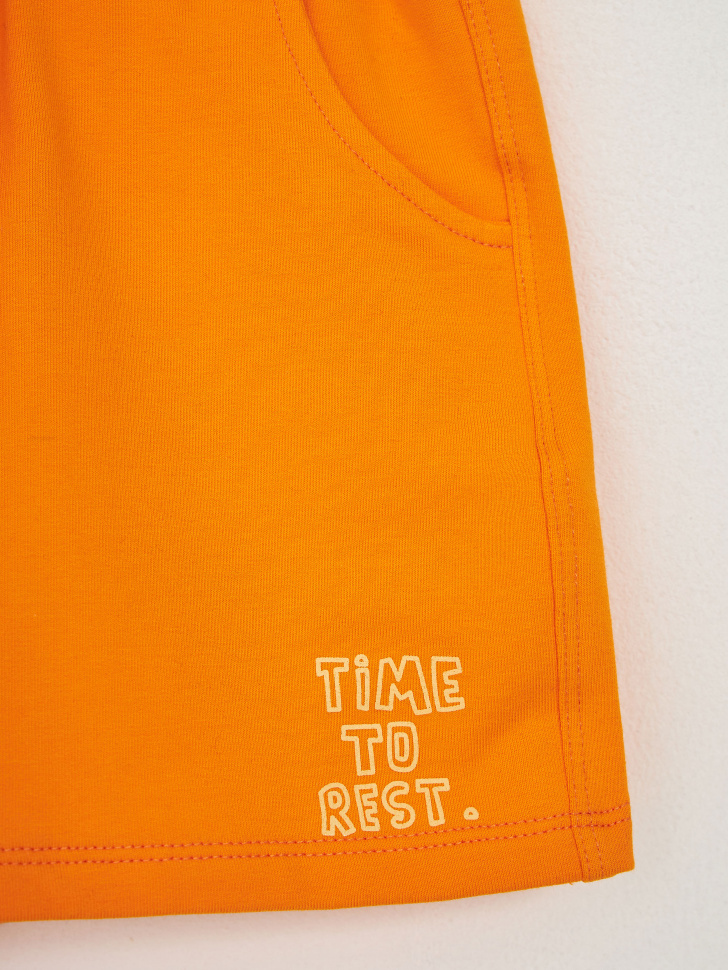 Трикотажные шорты для мальчиков (2 шт.) (оранжевый, 116) sela 4680168684081 Трикотажные шорты для мальчиков (2 шт.) - фото 4