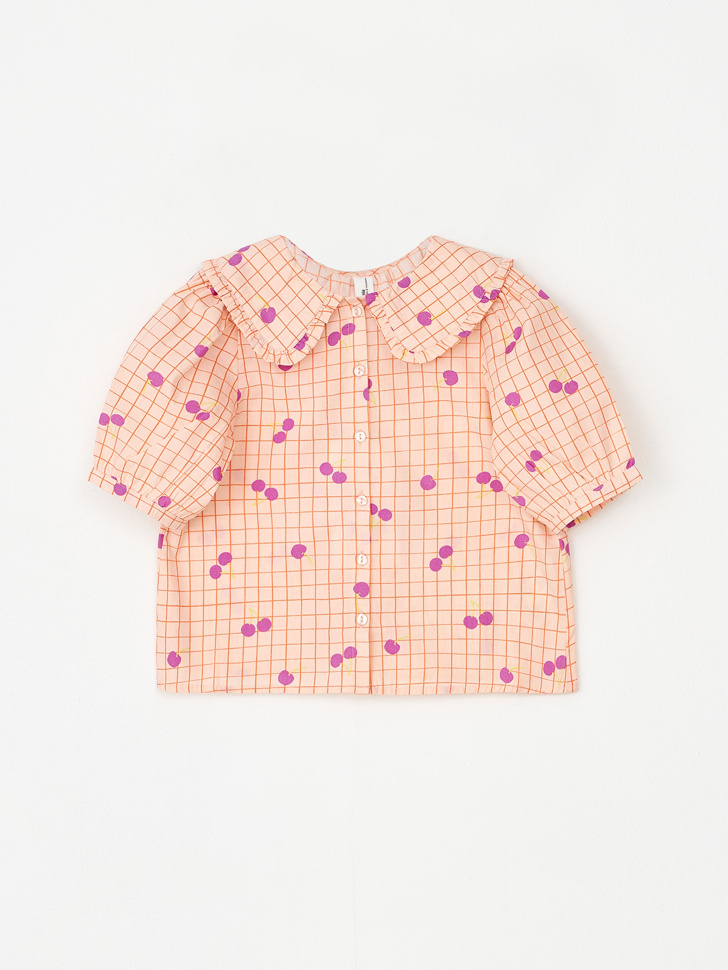 Блузка из с принтом для девочек (розовый, 104) sela 4680168565243 - фото 1