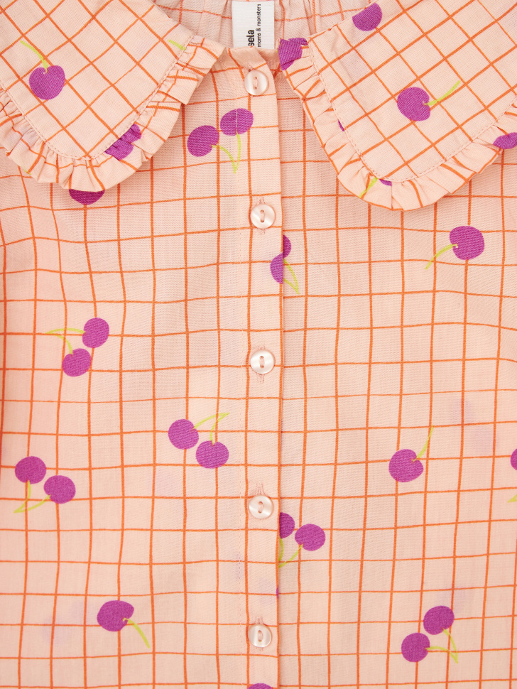 Блузка из с принтом для девочек (розовый, 104) sela 4680168565243 - фото 3
