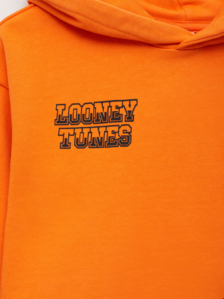 Худи оверсайз с принтом Looney Tunes для мальчиков (оранжевый, 104) sela 4680129581039 - фото 2