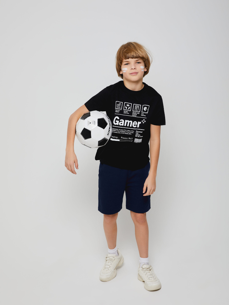 Футболка с принтом для мальчиков (черный, 122/ 7-8 YEARS) sela 4603375293341 - фото 7