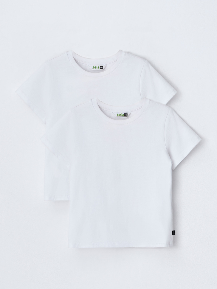 Набор базовых белых футболок для мальчиков (белый, 92) sela 4680168194757 - фото 1