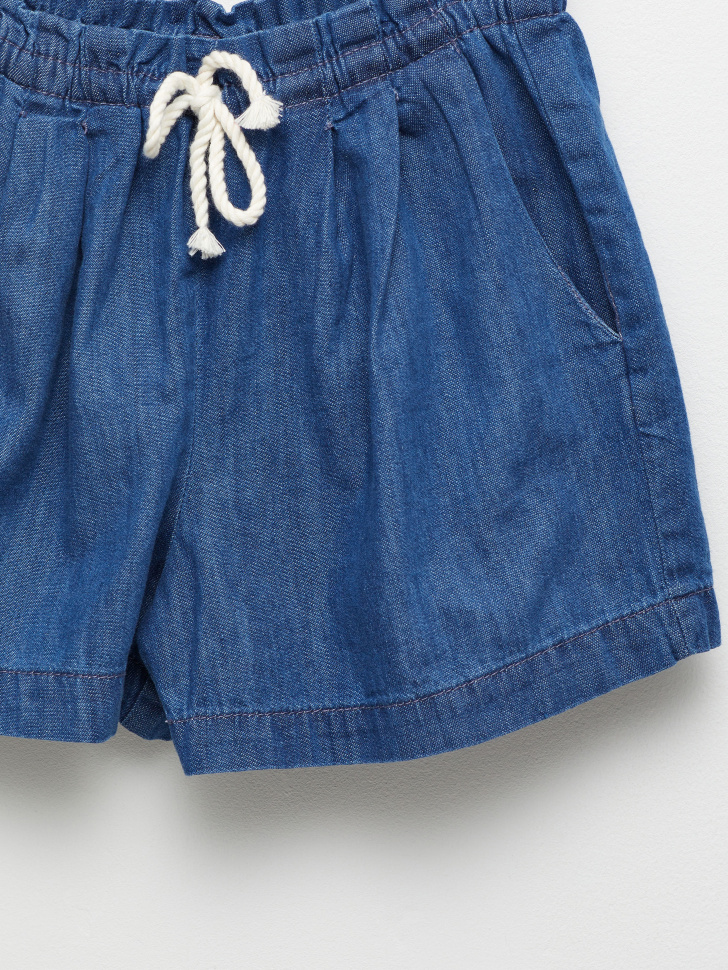 шорты джинсовые для девочек (голубой, 92) sela 4680129596361 - фото 3