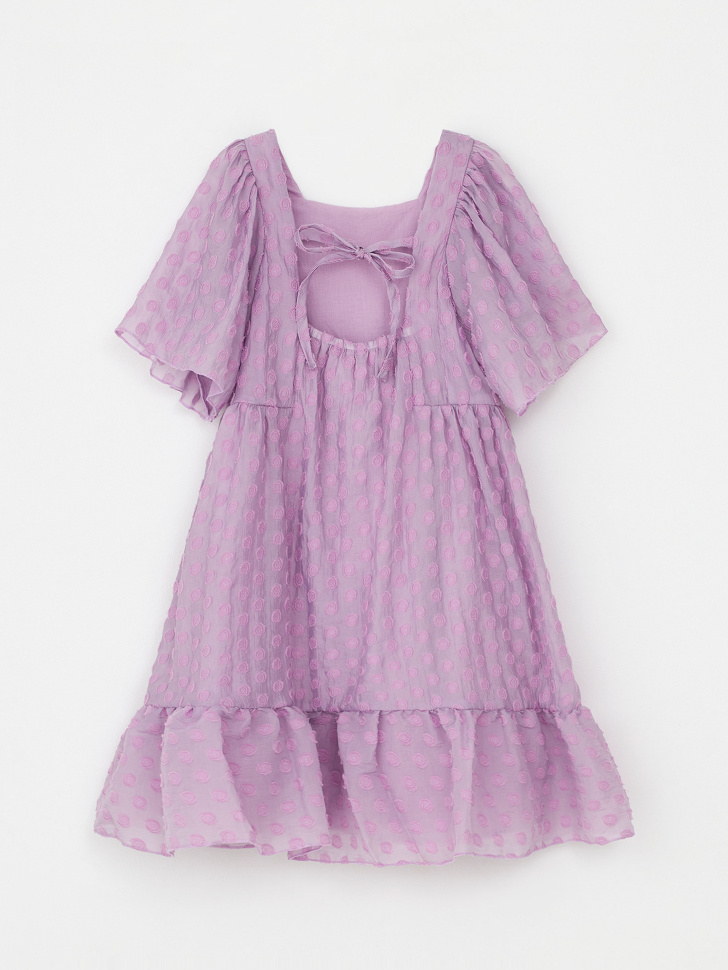 Платье с вышивкой для девочек (сиреневый, 122) sela 4680168383335 - фото 6