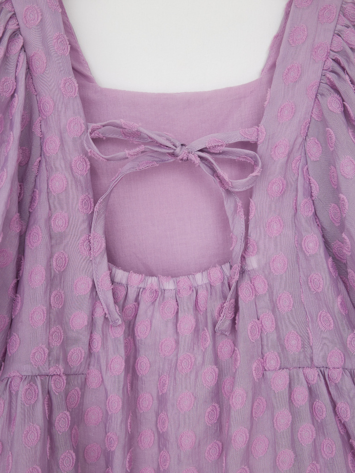 Платье с вышивкой для девочек (сиреневый, 122) sela 4680168383335 - фото 7