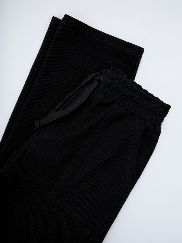 Черные брюки карго для девочек - фото 2