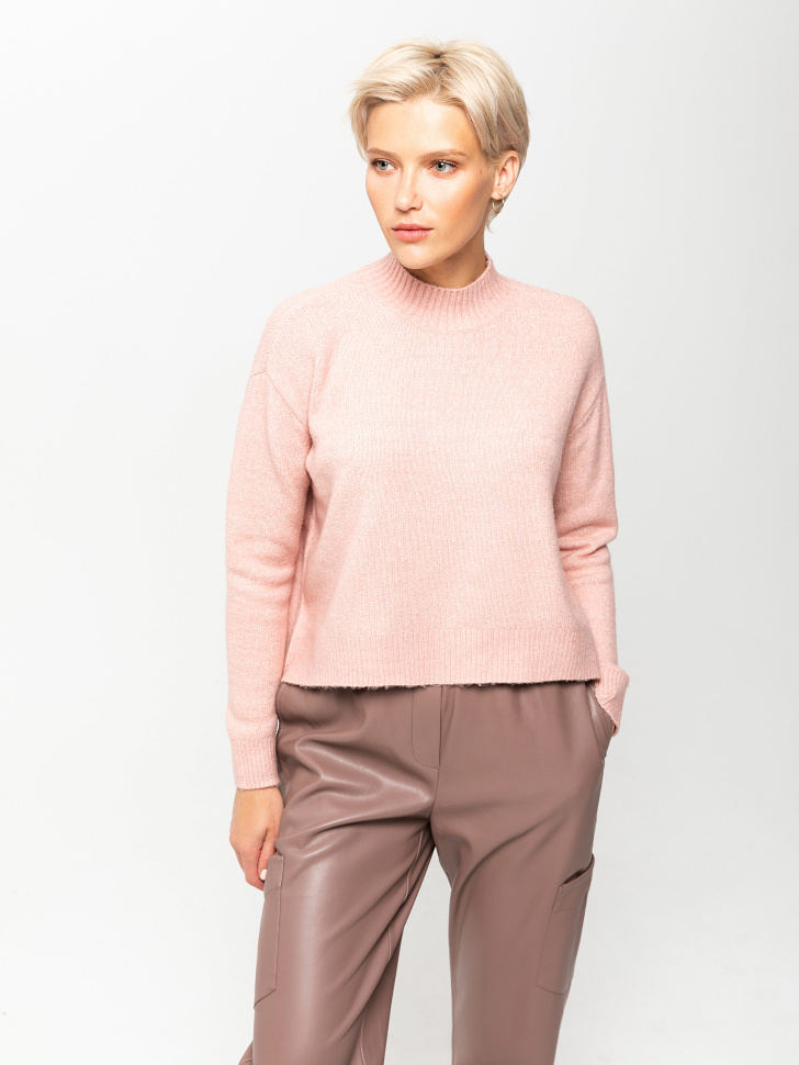 свитер женский (розовый, M) sela 4603375099929 - фото 3