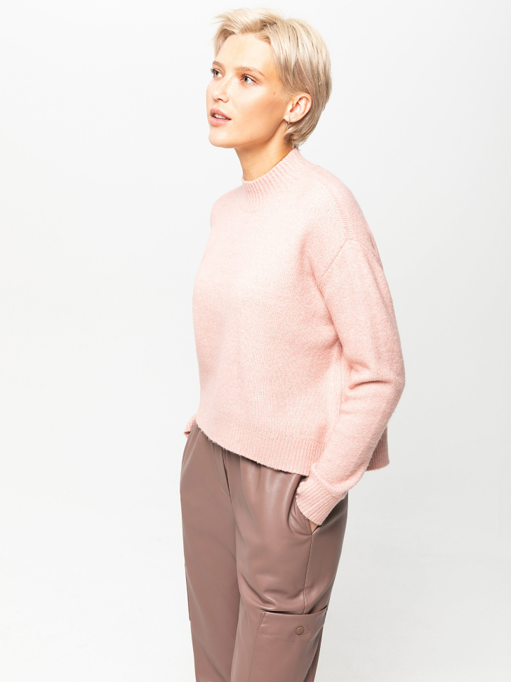 свитер женский (розовый, XS) sela 4603375099905 - фото 4