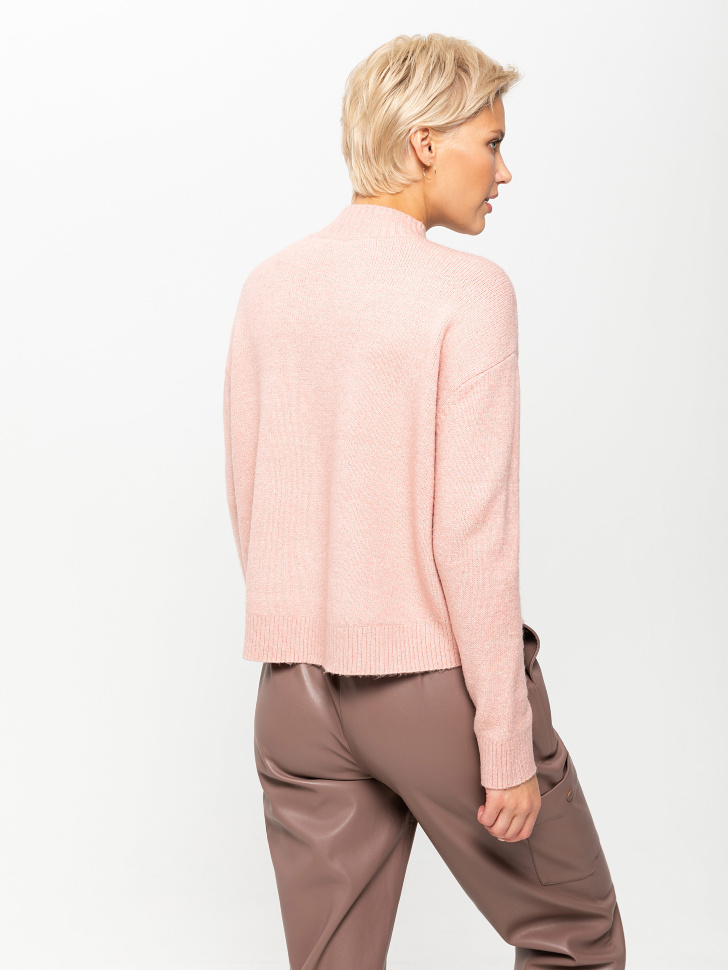 свитер женский (розовый, M) sela 4603375099929 - фото 5