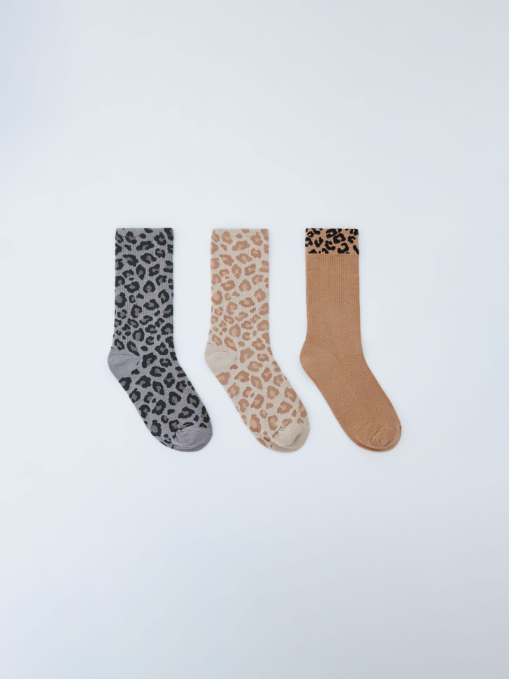 Набор из 3 пар леопардовых носков - фото 1
