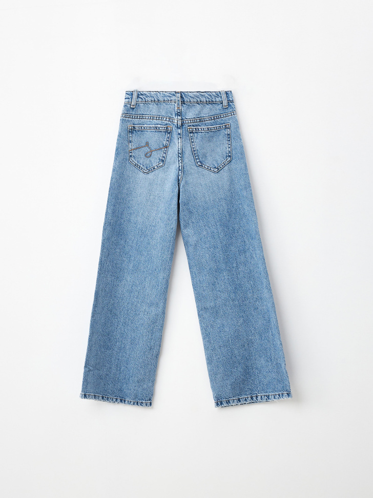Рваные широкие джинсы для девочек - фото 5