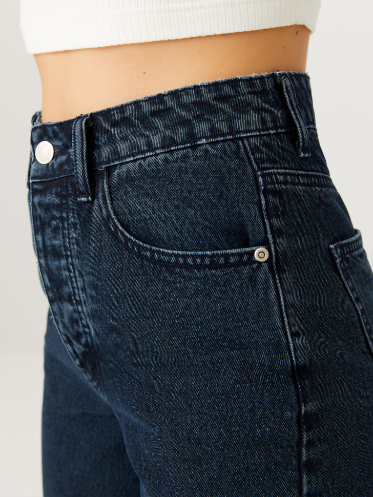 Прямые джинсы mom fit (синий, M) sela 4640078698967 - фото 5
