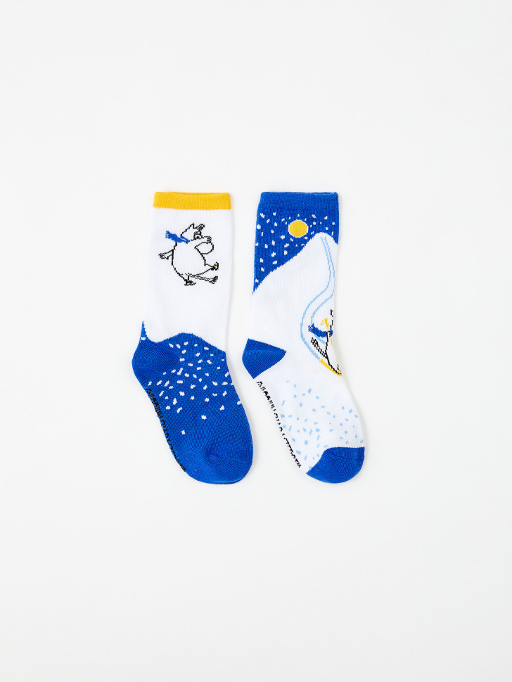 Набор из 2 пар носков с принтом Moomin Муми Тролль для девочек (принт, 16-18) sela 4680129127466 - фото 1