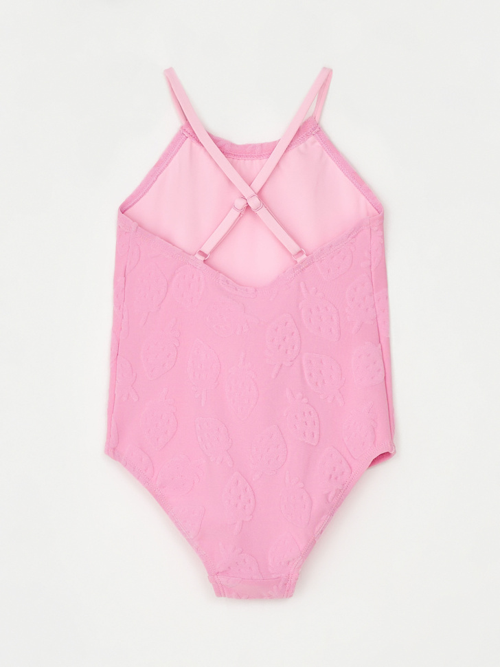 Слитный купальник с объемным принтом для девочек (розовый, 92-98) sela 4680168327278 - фото 2