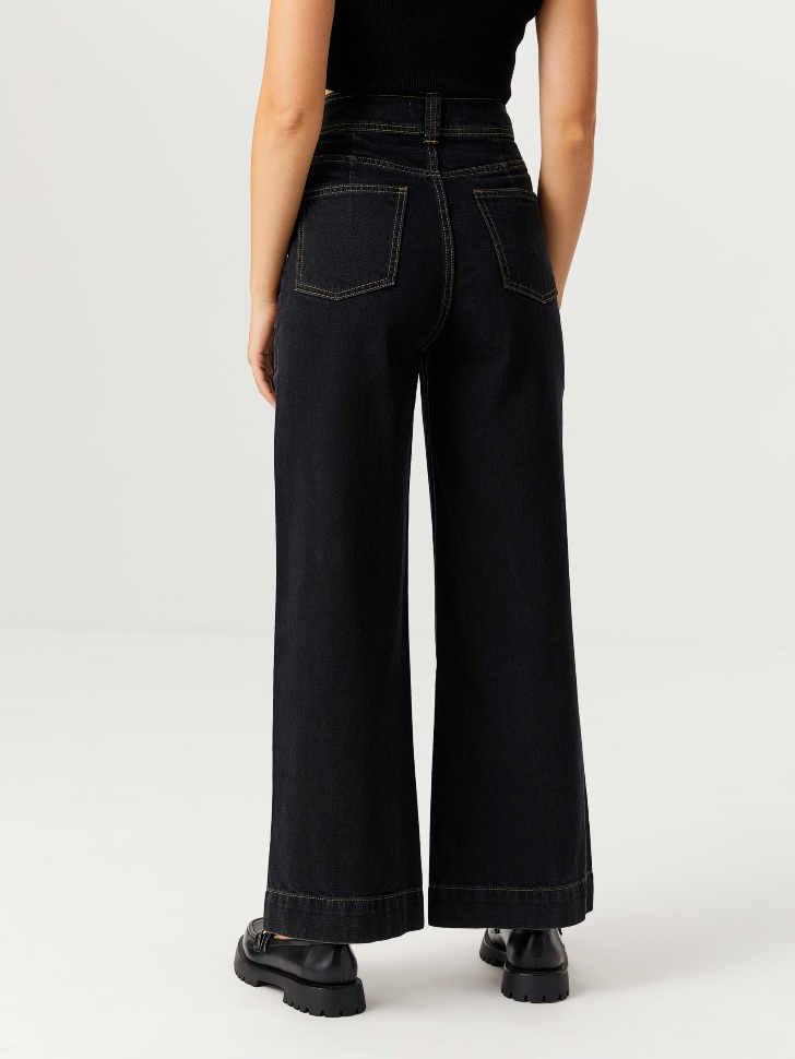 брюки джинсовые женские (черный, L) sela 4640078673988 - фото 6