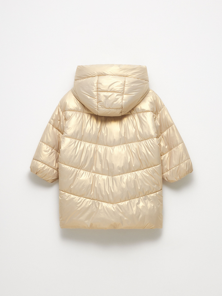 пальто для девочек (золото, 110) sela 4680129506636 - фото 4